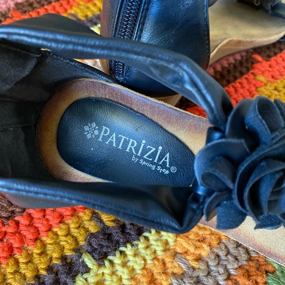 Patrizia Black Zipper Back Harlequin-B Wedge Sandles size 38 - Picture 2 of 11